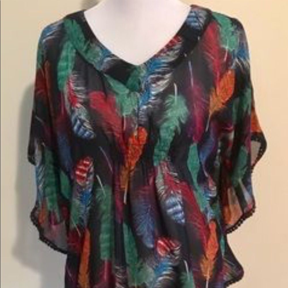 Love, Fire Kaftan Boho Flowy Top Sz M